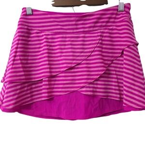 Title 9 pink striped layered skort/skirt womens size small Activewear Athleisure